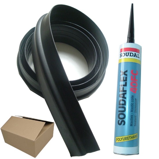 20mm High Garage Door RUBBER Floor Threshold Seal Kit by UK Garage Door Parts
